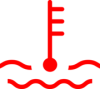 Coolant temperature warning light