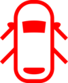 Door status warning light