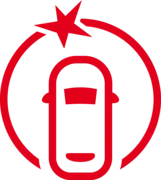 Warning light of the "Active emergency braking" function