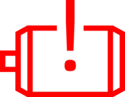Electric motor fault warning light
